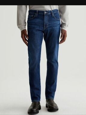 Adriano Goldschmied AG dark blue denim jeans Everett Stretch Slim Straight 31x32